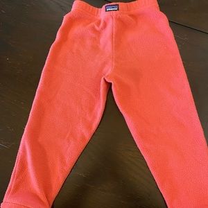 Patagonia midweight fleece long johns toddler girl, size 3T